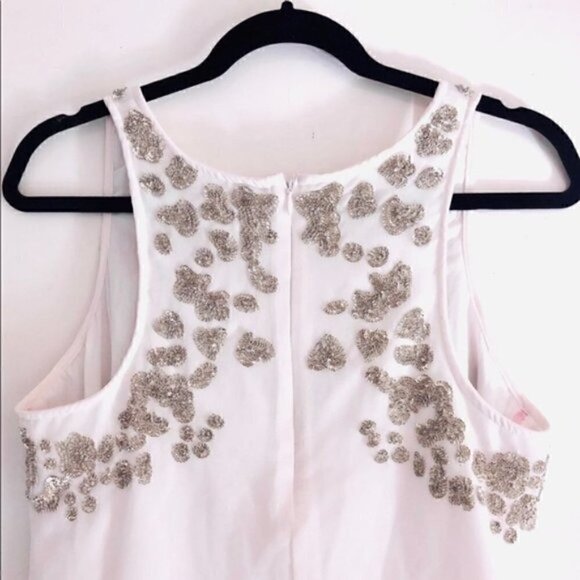 Forever 21 Tank Top S NWOT Sequin Embellished Scoop Neck White Cocktail Classy - Picture 7 of 10